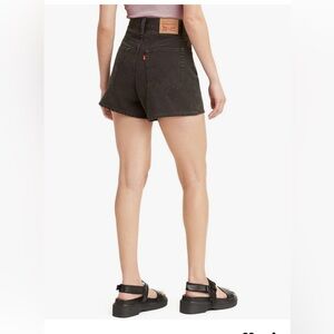 Levi's High-Waist Black Denim Shorts